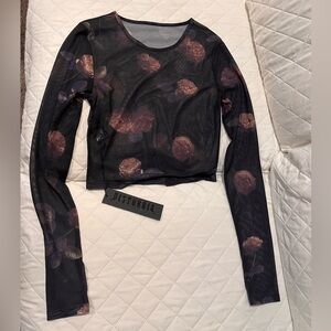 Monica Floral Mesh Top